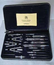 Präzisions - Reisszeug / Zirkelkasten , Original Richter / Leonardo XI