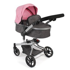 Bayer Chic 2000 Kombi-Puppenwagen Kinderwagen YOLO melange rosa NEU