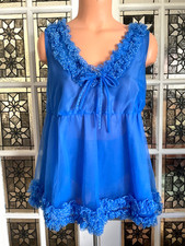 VTG 1950s Babydoll Nighty Lingerie Double Mushroom Gusset Pantie Set NWT Sz.M