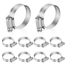 Adjustable Worm Gear Hose Clamps 12 Inch Stainless Steel 10 Pcs Plumbing Automo