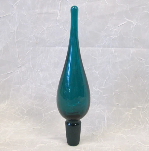 STOPPER ONLY Blenko PEACOCK BLUE Glass REPLACEMENT Genie Bottle Decanter 7.5"