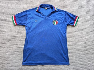 Vintage Italy National Team Jersey Mens XL Blue Soccer Doss Made USA 70s