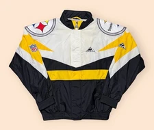 Vintage Pittsburgh Steelers Apex One Authentic Pro Line Jacket 1995 L Rare 90s