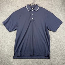 FootJoy Mens Navy Blue Performance Golf Polo Shirt Large 9018
