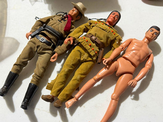 Lone Ranger Tonto toy Cowboy/Western Figure Lot w/ Outfits gun hat incl.