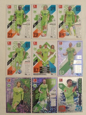 Match Attax Extra 21/22 Team Set VfL Wolfsburg Alle 9 Karten 2021/2022