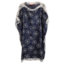 Ch Carolina Herrera Floral Print Knee-Length Loose Dress In Silk Women Size 14