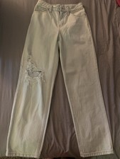 Light Wash Mom Jeans High Waisted Denim Relaxed Fit Casual Trendy Everyday Pants