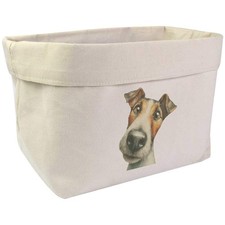 Large 'Funny Fox Terrier Dog Portrait' Organiser / Storage Bag (OR00045484)
