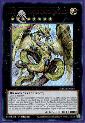 Yugioh! Divine Golden Shadow Dragon Dragluxion MZTM-EN014 (UR) 1st Ed