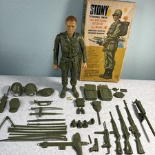 Vintage 1960s Marx Stony Stonewall Smith Battling Soldier Figure Box MARX Toy