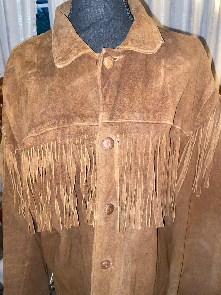 Chaqueta vintage con volantes de piel de ciervo años 60/70 Foto 3 de 4