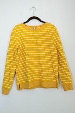 T by Talbots Sweater S Yellow Striped Top casual longsleeve