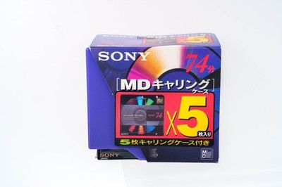 Sony 74min MDs (5-Pack) in Rare Purple Expanding Case 5MDW-74ACP [OPEN BOX]
