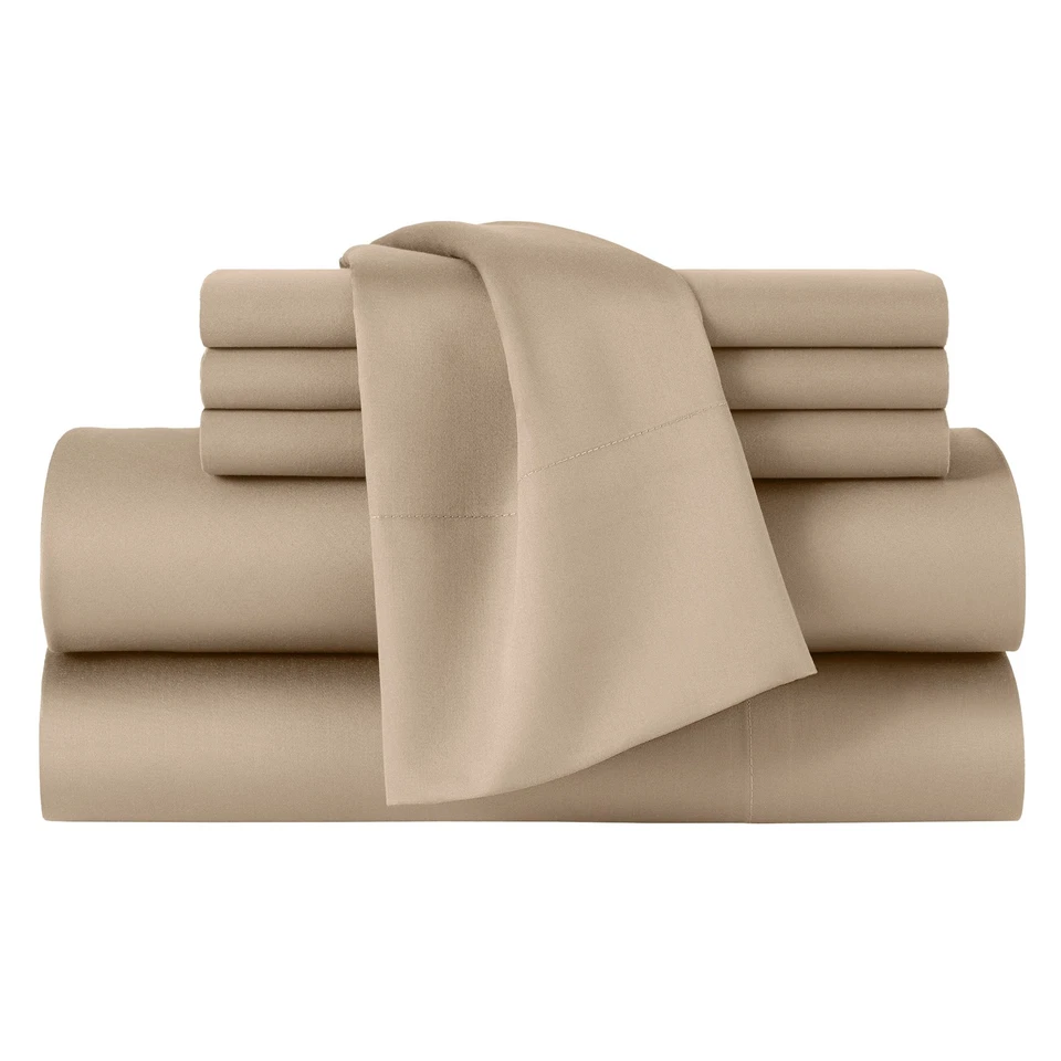 Charisma 600 Thread Count 6-piece Sheet Set King Taupe - Image 2 of 4