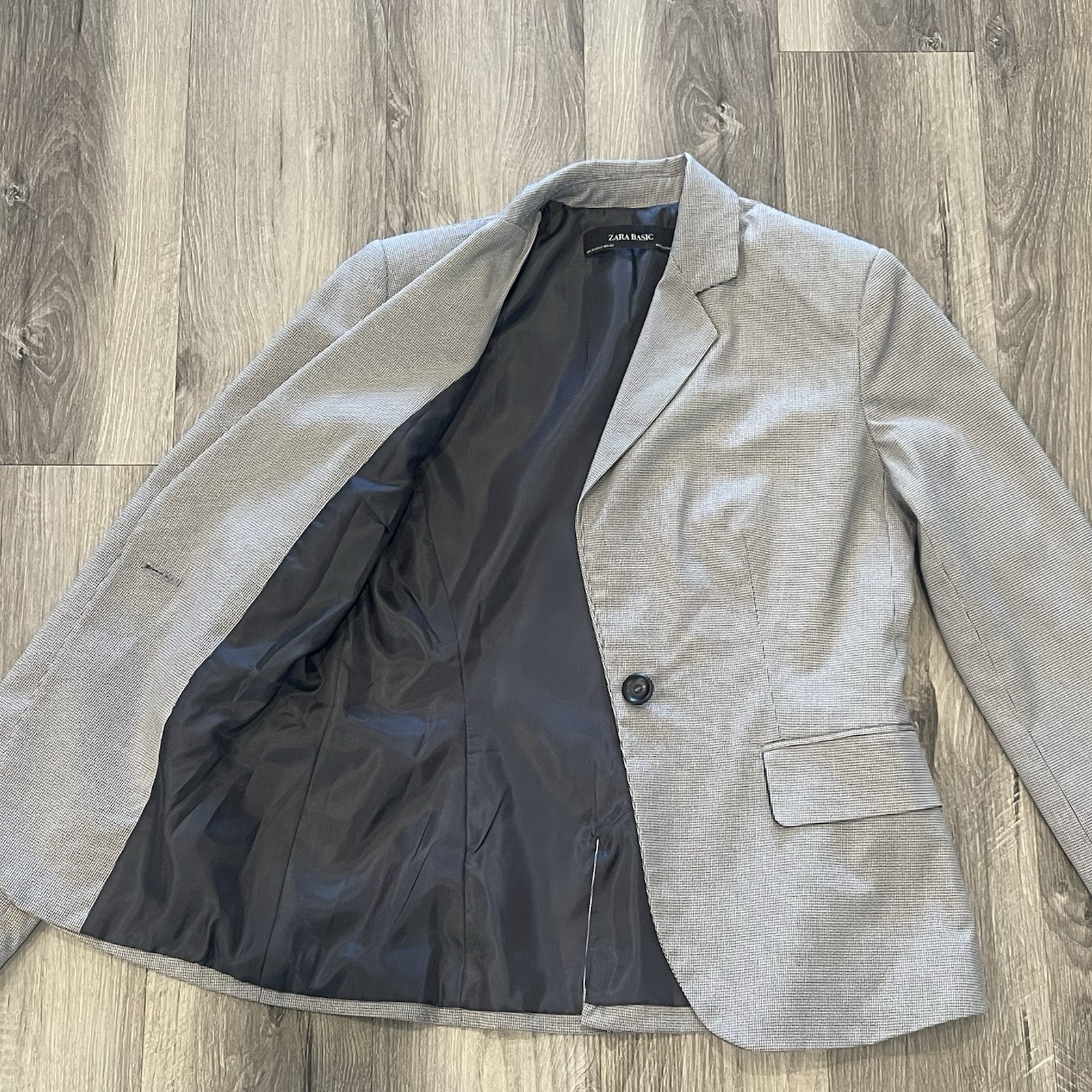 Zara Basic Women’s Single Button Mini Houndstooth… - image 6