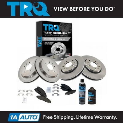 Front & Rear Ceramic Brake Pad & Rotor Kit w/Fluids for Cadillac CTS STS
