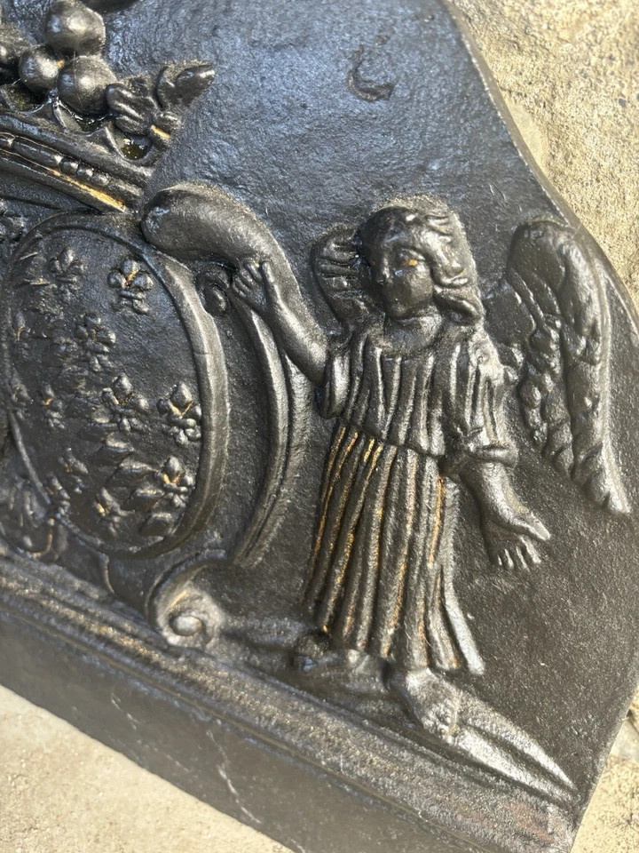 Plaque en fonte religieuse ancienne 30kg – Saint / scène sacrée – décor vintage - Photo 2/4