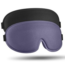 2 Pack Sleep Mask for Side Sleeper, Complete Light Blocking 3D Sleeping Eye M...