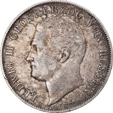 [#876883] Coin, German States, HESSE-DARMSTADT, Ludwig II, 2 Gulden, 1847, EF