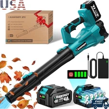 Cordless Leaf Blower 8000mAh Battery 6-Speed Lightweight Quiet Motor 21V New