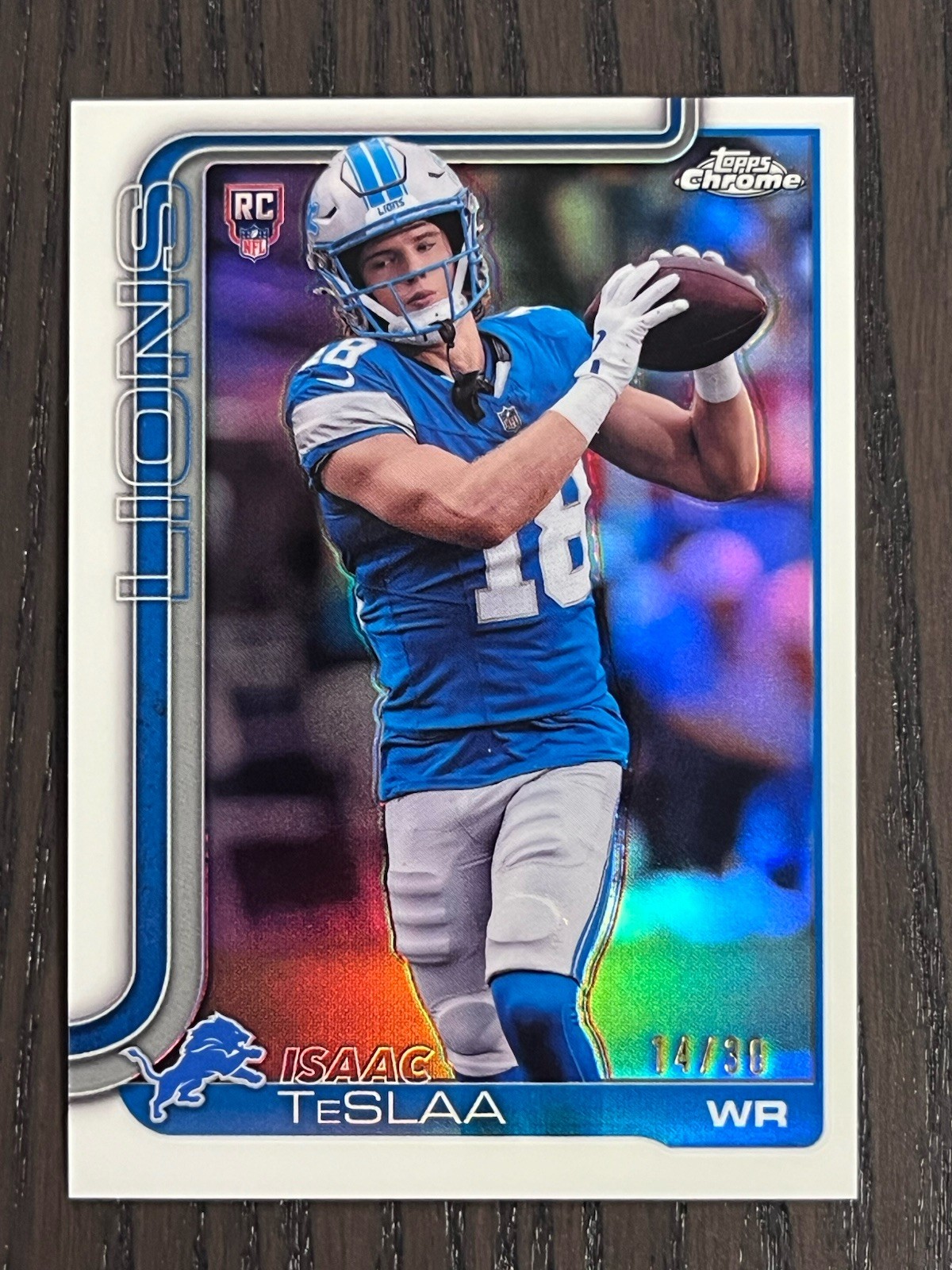 2025 Topps Chrome ISAAC TESLAA True White SSP RC /30 Rookie #320 Lions RARE!!