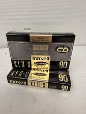 MAXELL XL II S 90 Min Position IEC Type II Cassette Tapes Sealed Lot of 2 NEW