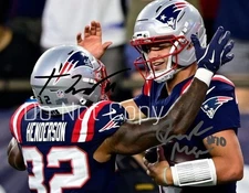 DRAKE MAYE TREVEYON HENDERSON SIGNED PHOTO 8X10 RP AUTOGRAPHED PICTURE PATRIOTS