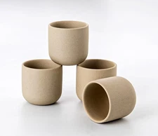 Espresso Cups Set of 4,Double Espressos Shot Cup,4 oz Ceramic Demitasse Cups,...