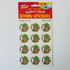 TREND Scratch n Sniff RETRO STINKY STICKERS, Pineapple Scented
