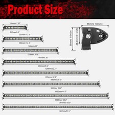 Slim Led Work Light Bar Spot Flood Fog Lamp Driving Offroad Truck Utv Atv Suv