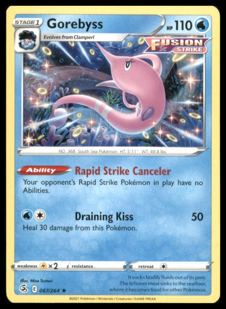 Gorebyss Rare SWSH08: Fusion Strike 067/264 NM