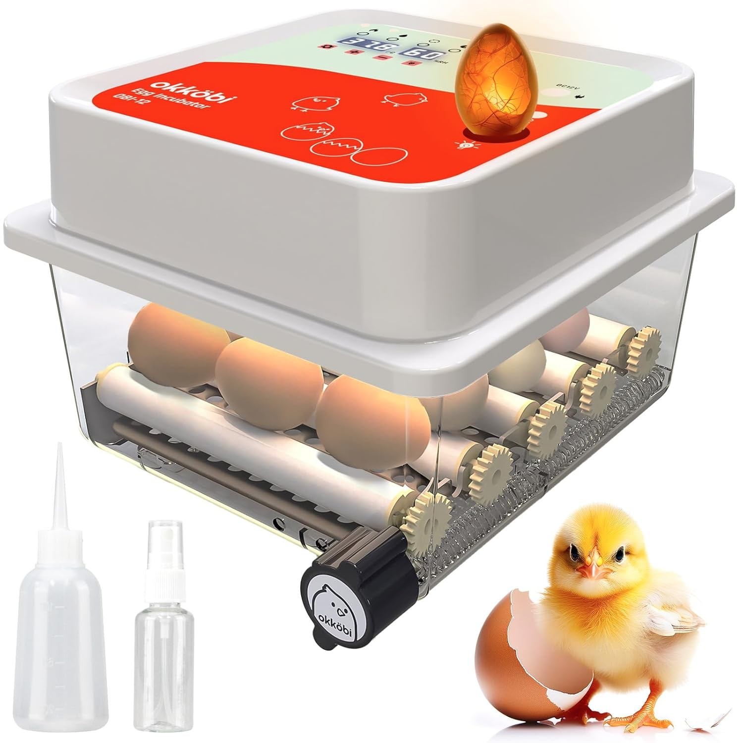 2 Incubator for Hatching Eggs – 36 Eggs Easy to Use Stable Temperature & Humid
