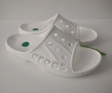 Crocs Baya White Slides Sandals Men's Size 12 Beach Comfort Classic