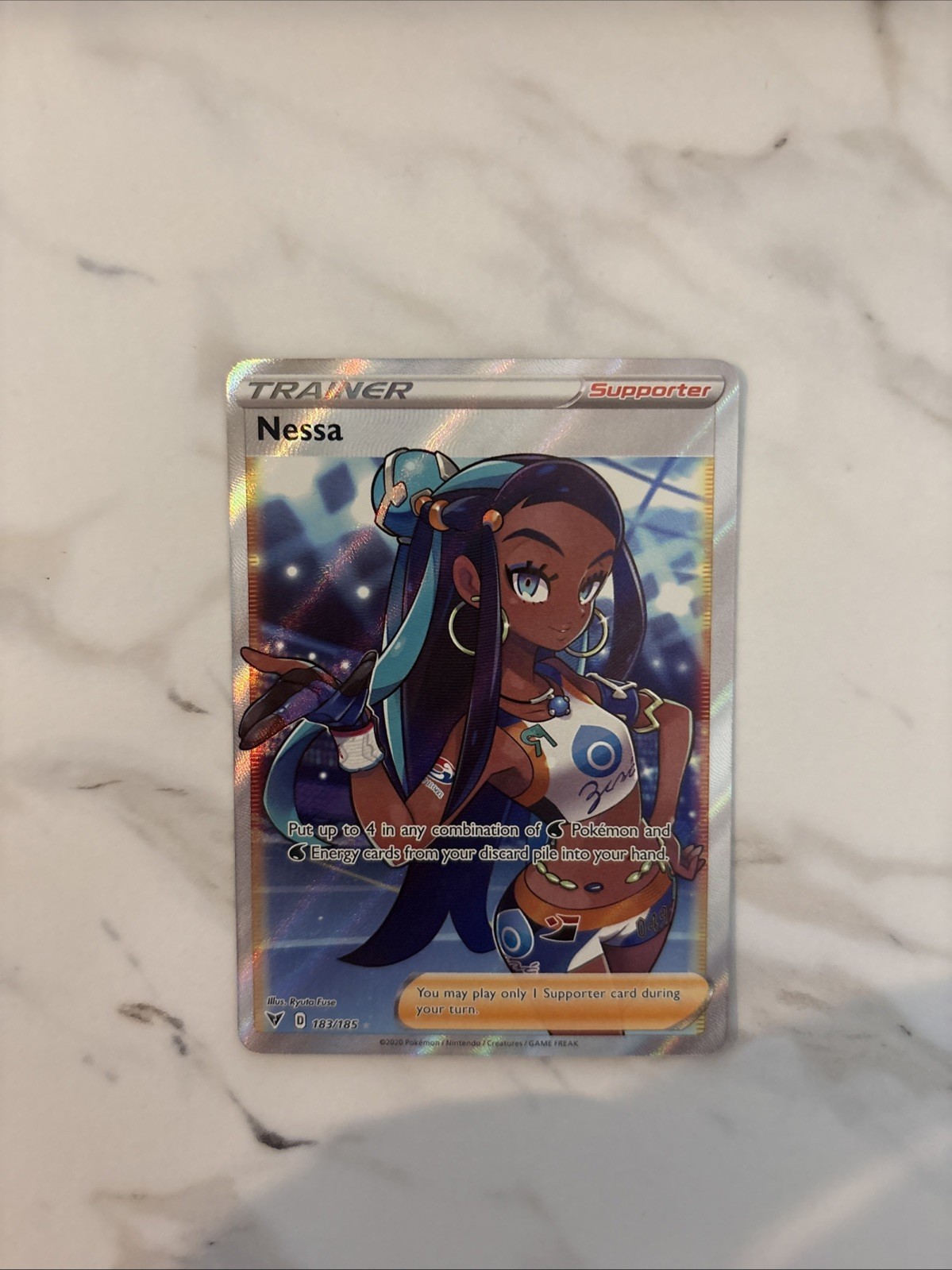 Nessa Vivid Voltage Holo Full Art Card 183/185SWSH04 Near Mint