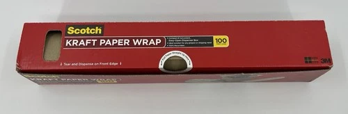 Scotch Kraft Paper 100' x 18" Brown Postal Wrapping Paper Dispenser Box New NIB - product listing photo