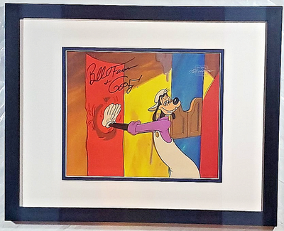 🟢 Goof Troop original production GOOFY cel Painting Hand Signed