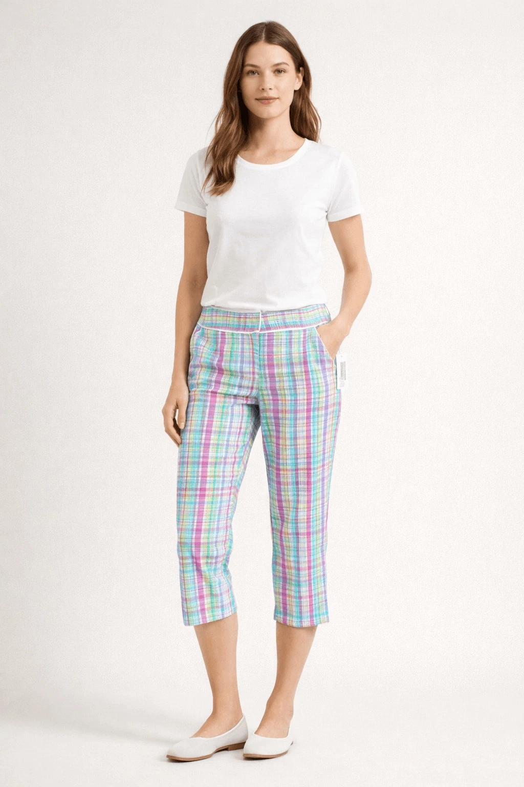 NWT Liz Claiborne Audra Cropped Contour Waist Band SZ 4