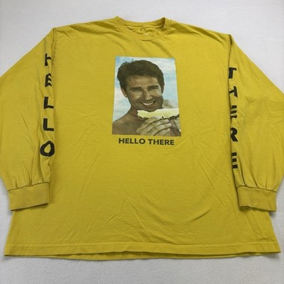 Dillon Francis IDGAFOS Hello There Long Sleeve Shirt Size 2XL Yellow EDM