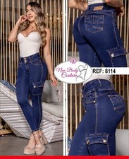 Jeans Colombianos Cintura Alta levanta cola butt lifter high waist faja 8114