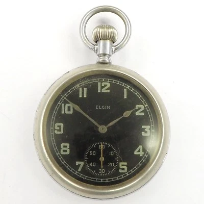 Elgin Military Taschenuhr um 1915 1. Weltkrieg US Army - ø 51,6 mm - ca. 88,3 g - Bild 1 von 4