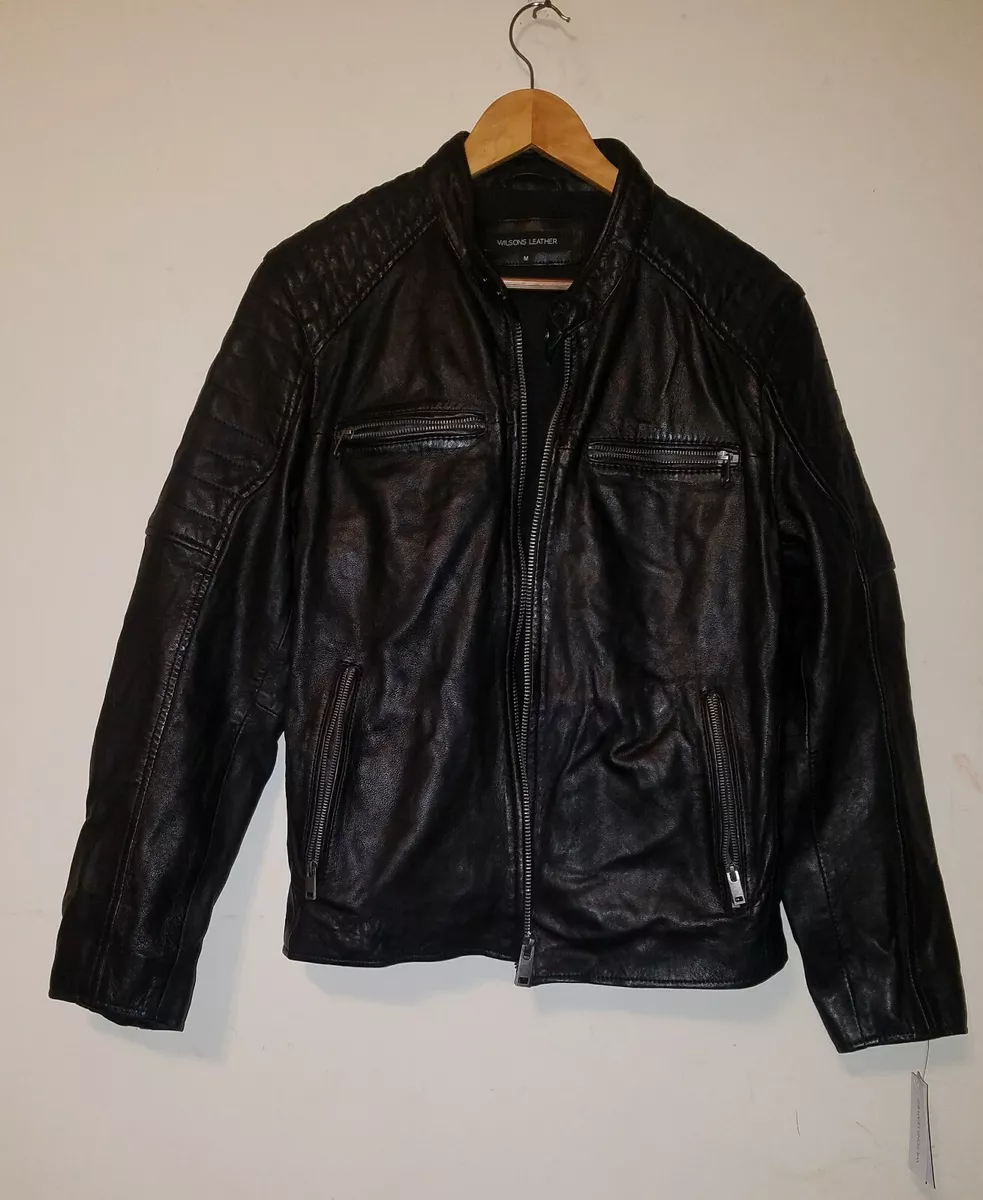 Wilson black leather jacket sale