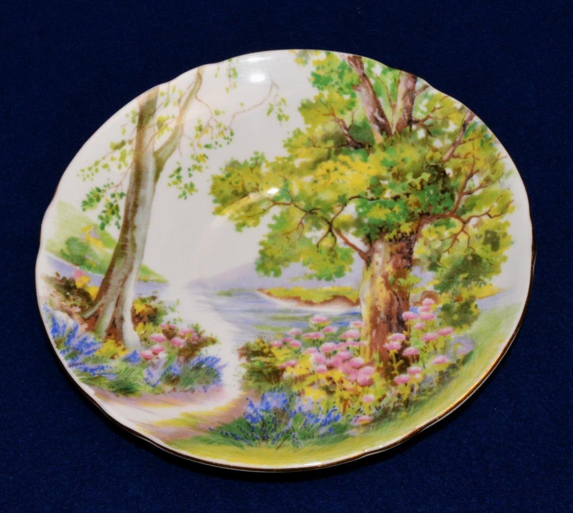 Vintage SHELLEY Fine China England WOODLAND Pattern 13348 5 3/4"d