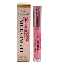 TOO FACED LIP INJECTION MAXIMUM PLUMP EXTRA STRENGTH PLUMPER GLOSS .14 OZ FS NIB