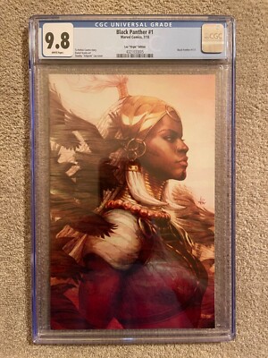 Black Panther # 1 , CGC 9.8 , Ltd 1:100 Virgin Variant , Stanley Artgerm Lau !!!