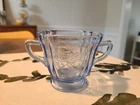 Madrid Blue by Federal Glass Indiana Glass Open Sugar Bowl Beautiful Color 30s