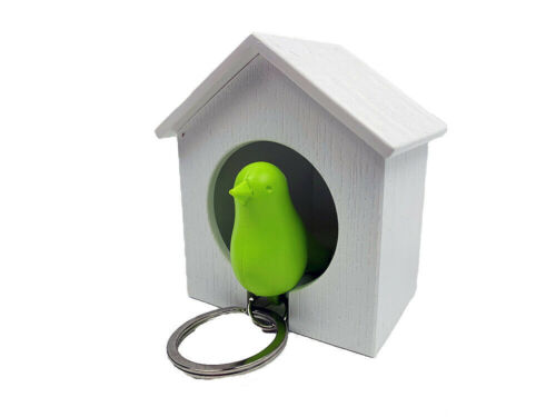 Schlüsselanhänger Vogel mit Aufbewahrungshäuschen, grün - Bild 1 von 1