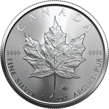 1 oz 2023 RCM Royal Canadian Mint .9999 Fine Silver Maple Leaf Coin Bullion BU