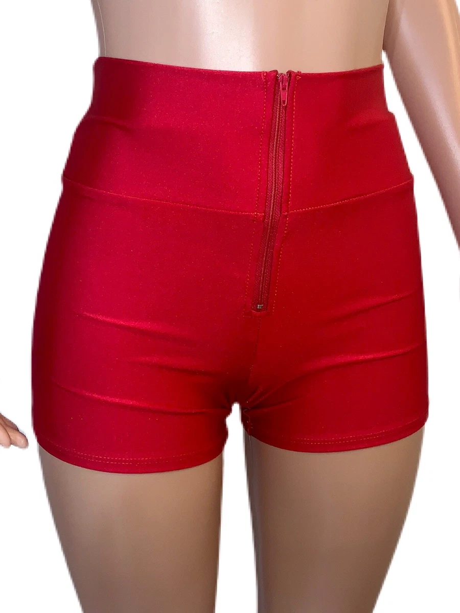 Red rave store shorts