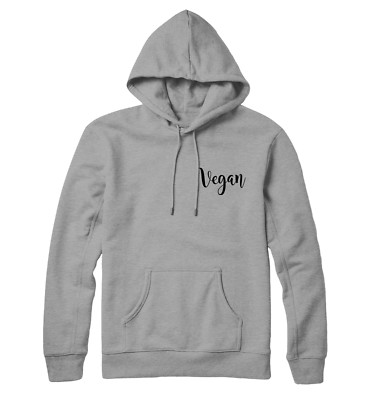 Vegan Hoodie Hoody Tasche Logo Veganismus Essen Geschenk Kleidung Indie Herren Damen L95